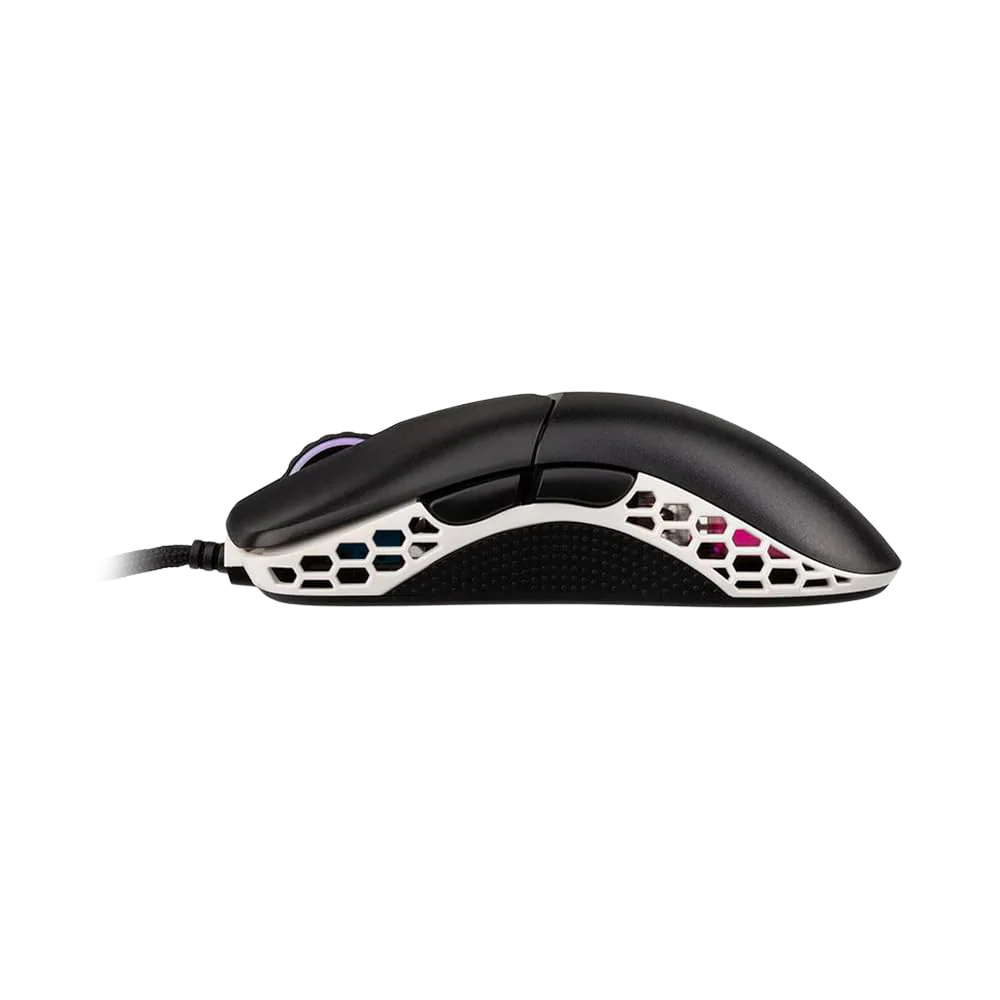 Ducky Feather Rgb Wired Huano Blue Switches Lightweight Gaming Mouse - Black/White