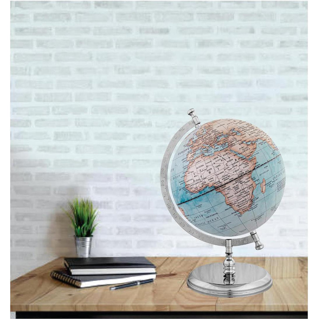 20cm Tellurion Blue and White English Globe