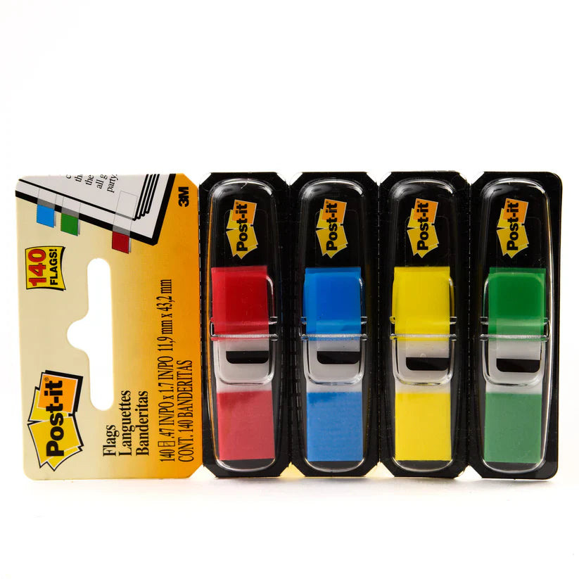 Post-It Flags Four Colour 0.47 X 1.7 140 FLAGS/Box (683-4)