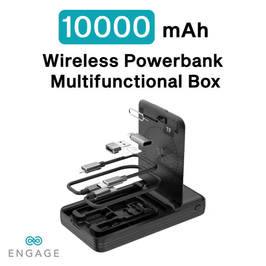 Engage Wireless Power Bank 10000Mah Multi-Functional Box Pd 20W
