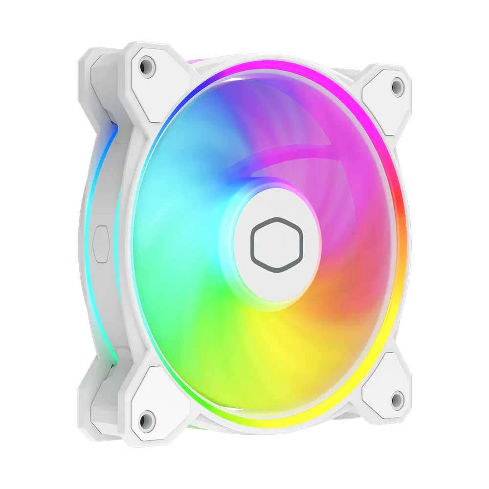 Cooler Master Mf120 Halo Argb Case Fan - White