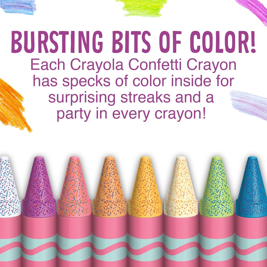 Crayola 24 CT CONFETTI CRAYONS