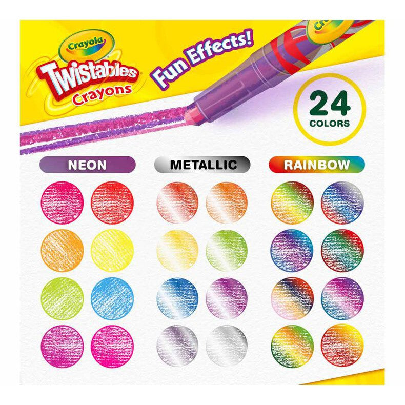 Crayola 24 CT TWISTABLES SPECIAL EFFECT CRAYONS