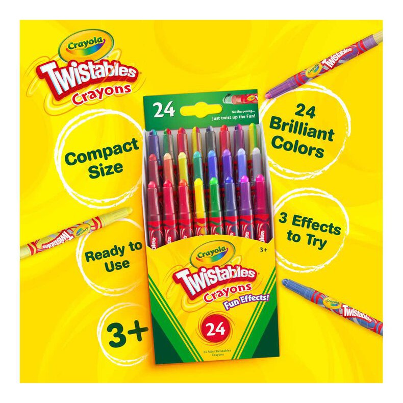 Crayola 24 CT TWISTABLES SPECIAL EFFECT CRAYONS