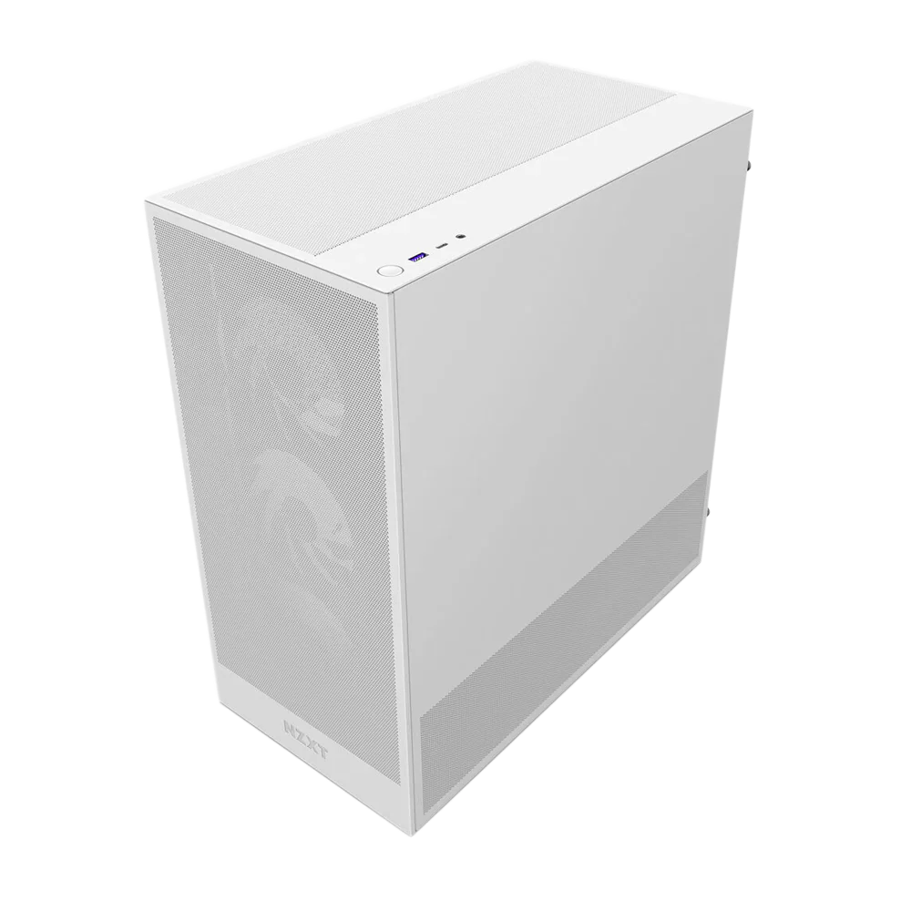 Nzxt H5 Flow Rgb (2024) Compact Mid-Tower Atx Case With Rgb Fans - White