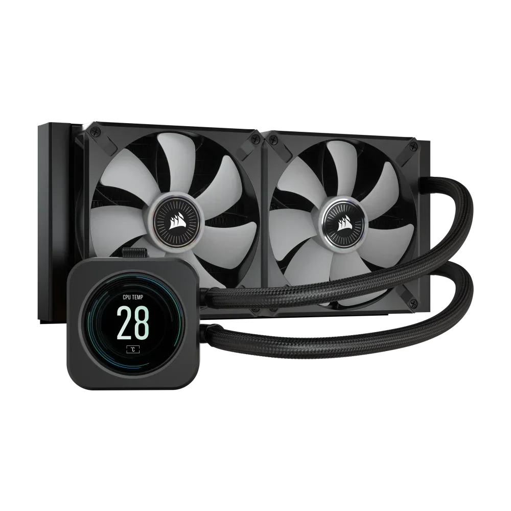 Corsair Icue H100I Elite Lcd Display Liquid Cpu Cooler - Black
