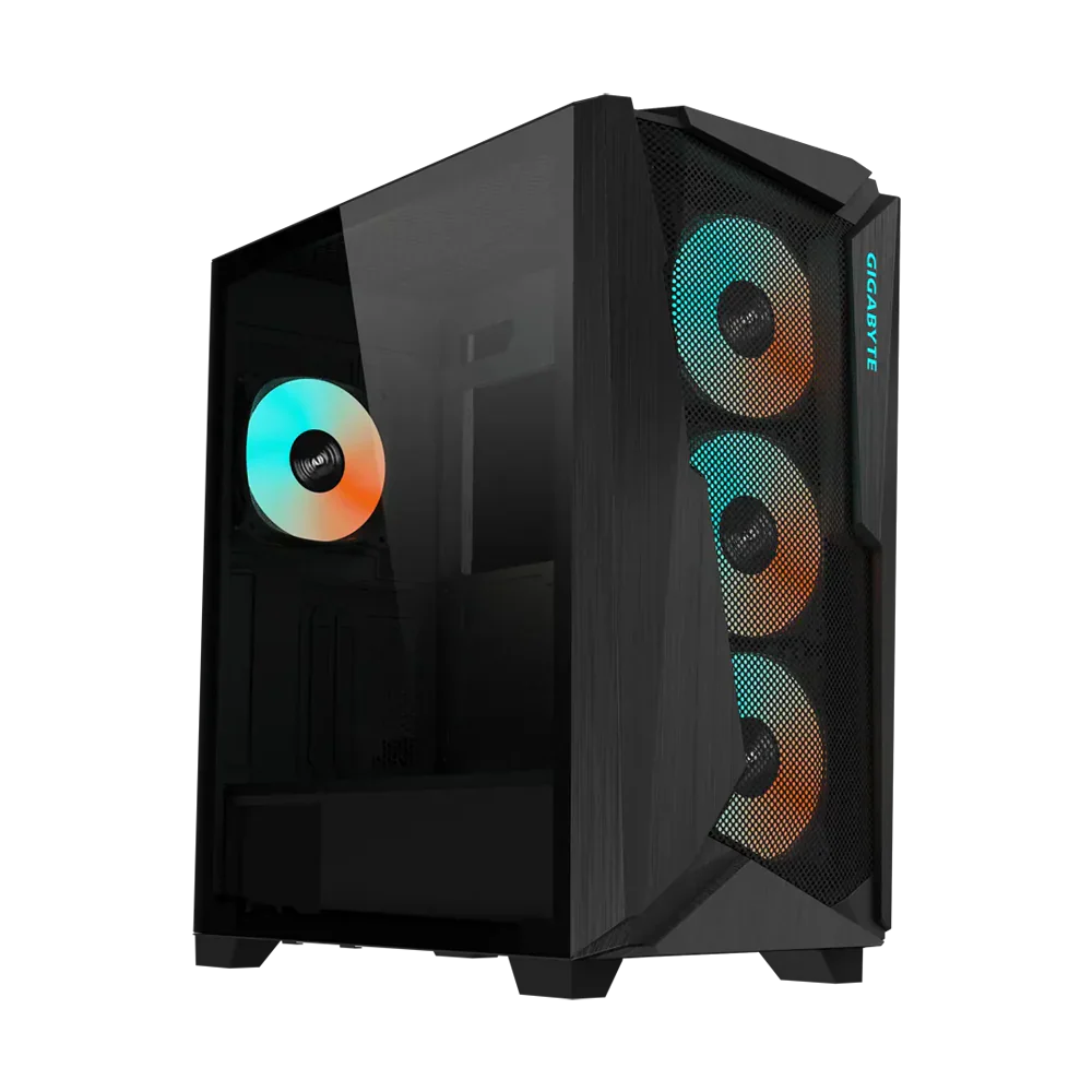 Gigabyte C301G V2 Rgb Tempered Glass E-Atx Mid Tower Case Black