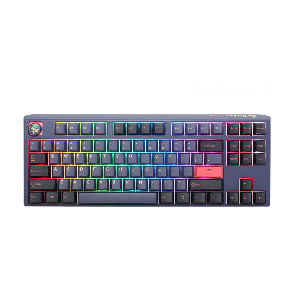 Ducky One 3 Tkl Pbt Hot Swap Blue Switch Cherry Rgb Wired Mechanical Gaming Keyboard Arabic - Cosmic Blue
