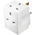 3 Way Adaptor Plug White