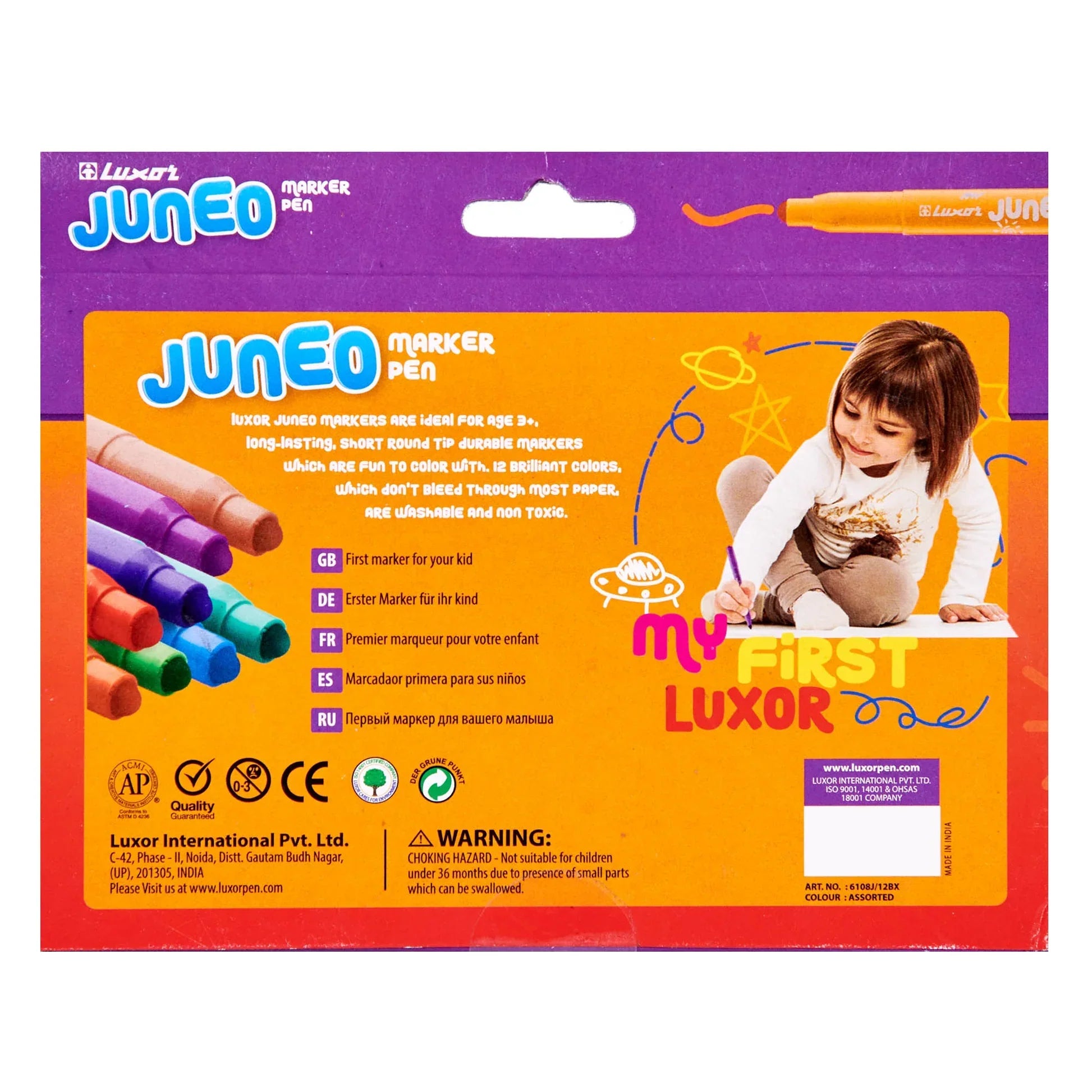 Luxor Juneo Markers - Assorted (12’S Box)