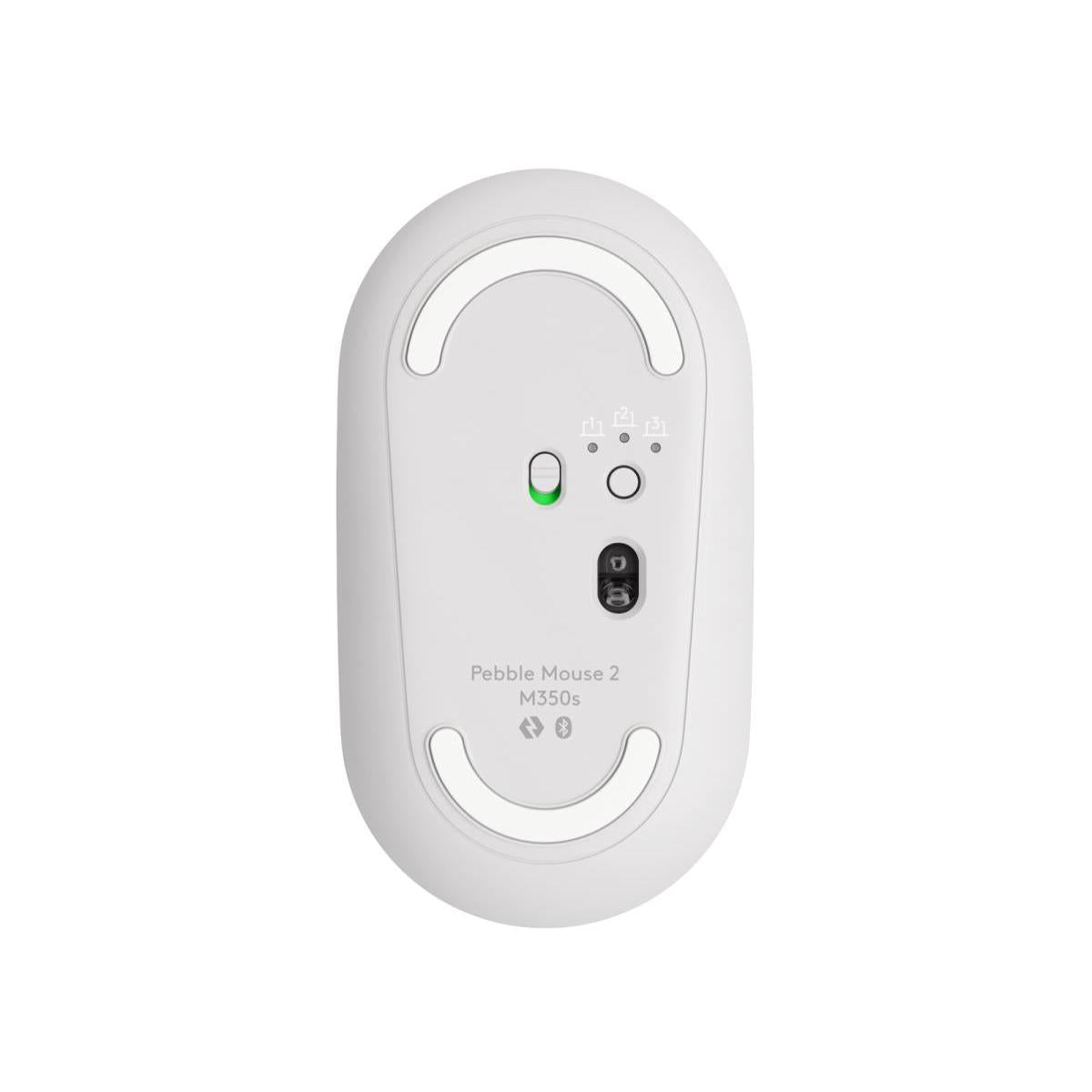 Logitech Pebble 2 M350S Wireless/Bluetooth Mouse - Tonal White