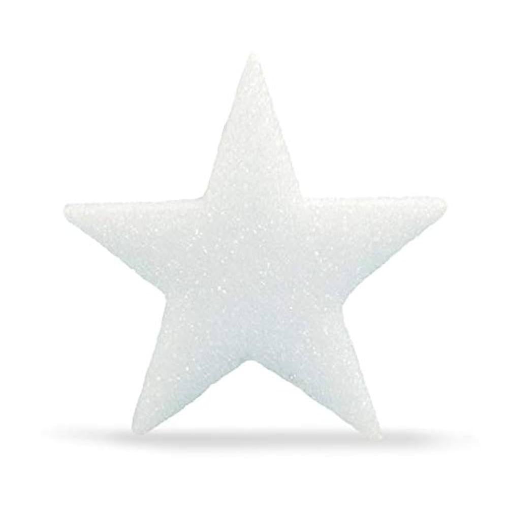 Foam Star Solids  White 4 Pcs