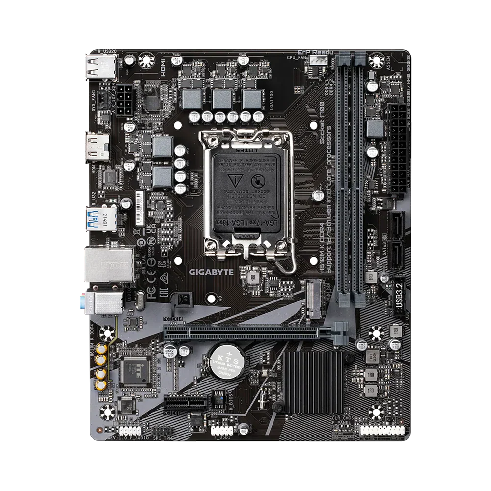Gigabyte H610M K Ddr4 2.0 Motherboard - Black