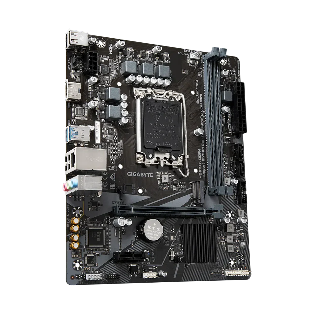 Gigabyte H610M K Ddr4 2.0 Motherboard - Black