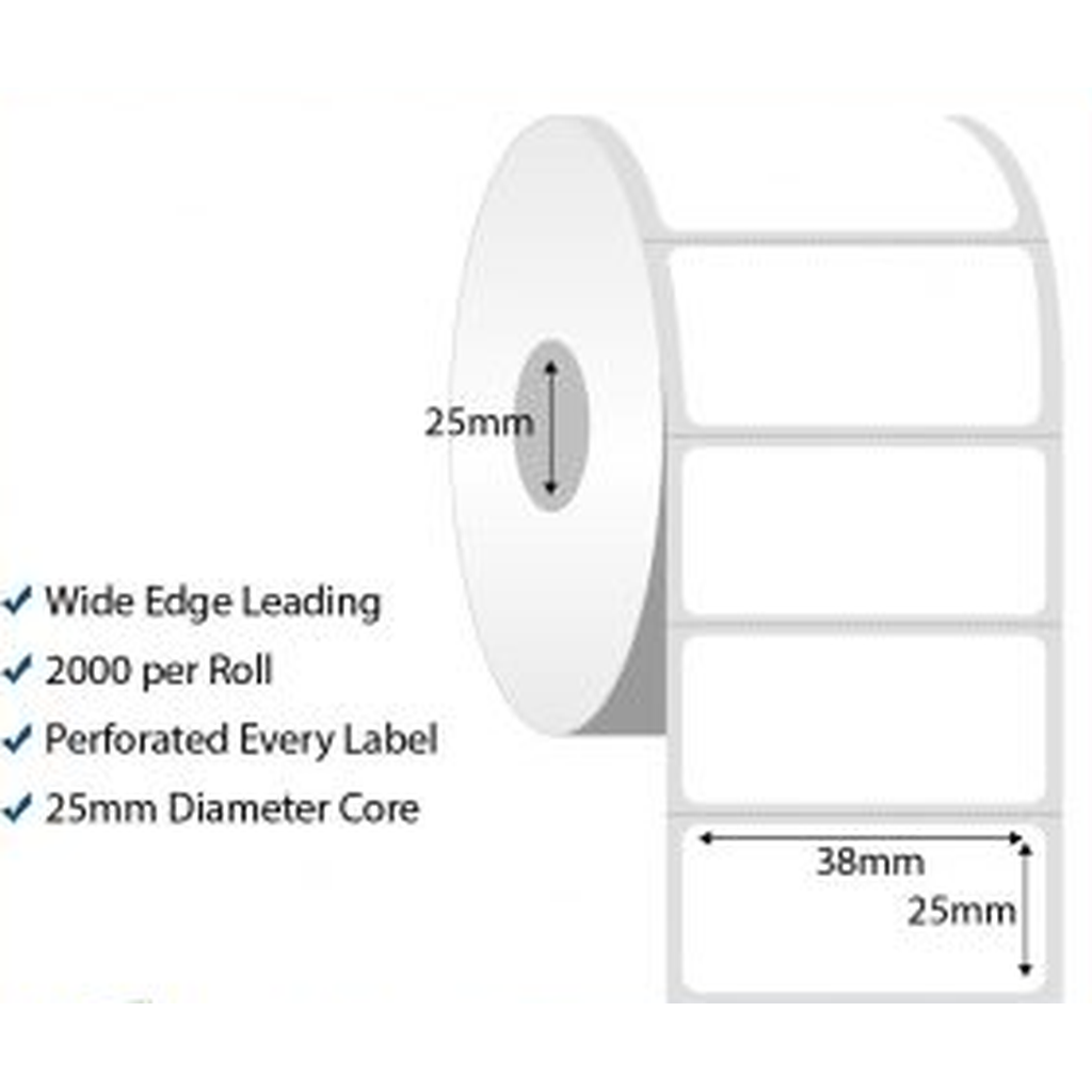 Barcode 38Mm × 25Mm Label Roll