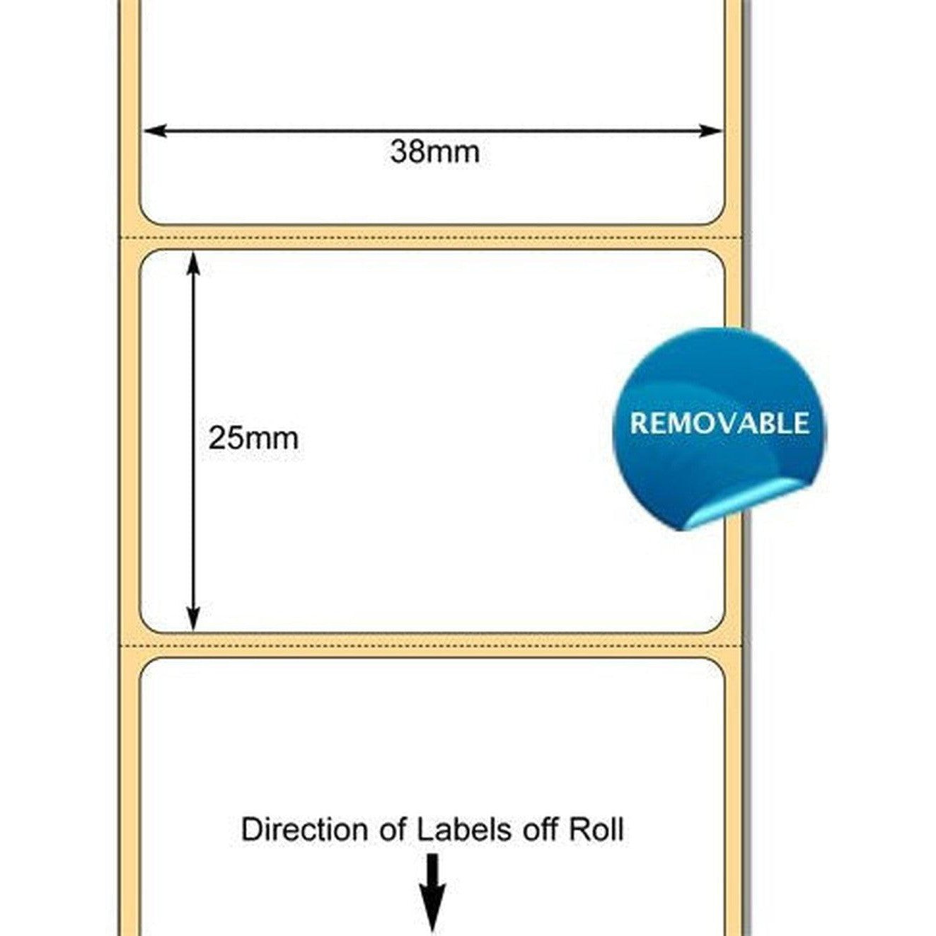 Barcode 38Mm × 25Mm Label Roll