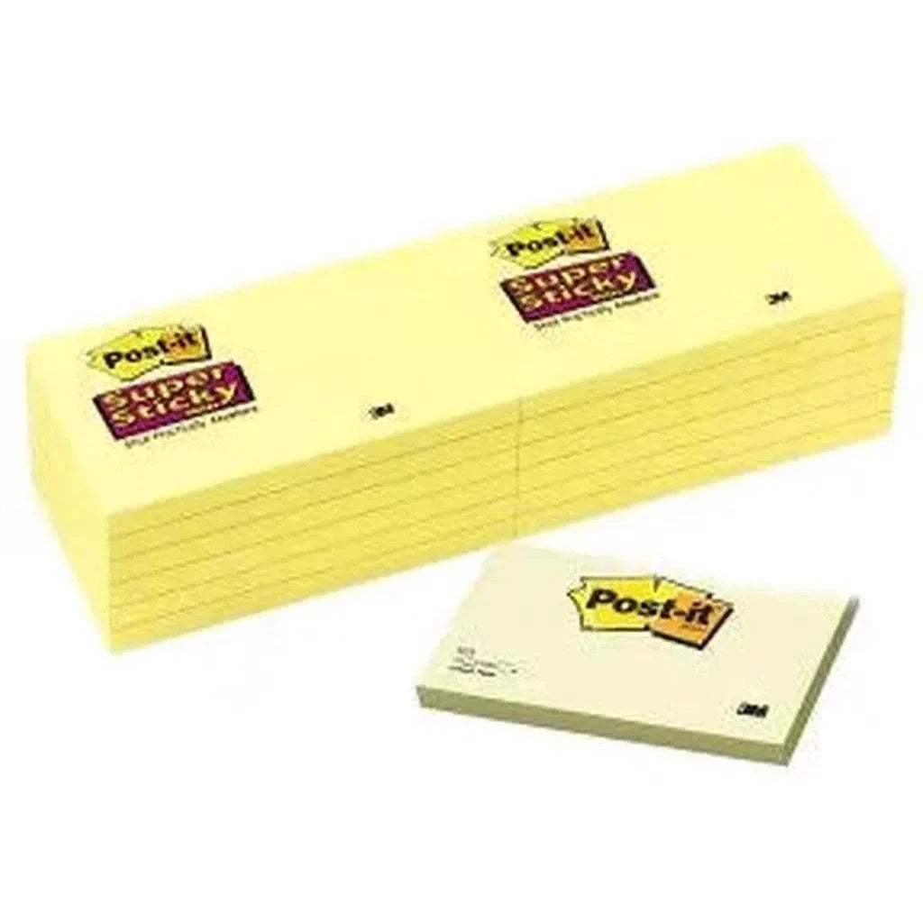 3M Post It Super Sticky Notes Yellow (3X5 Inch) 90sheet/Pad