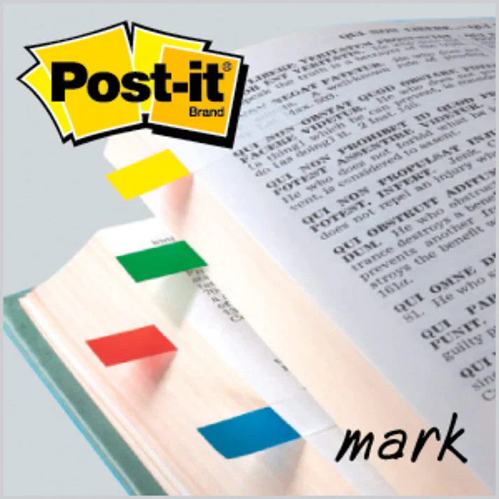 3M Post-It Notes Flags 3/8" X 1-7/10", Assorted Standard Colors, 35 Flags Per Dispenser, Pack Of 4 Dispensers