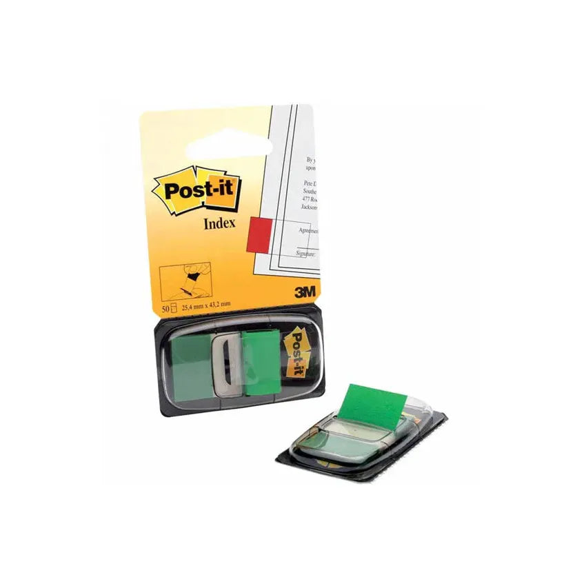 3M Post-it Flags Value Pack, Green, 1 in Wide, 50/Dispenser