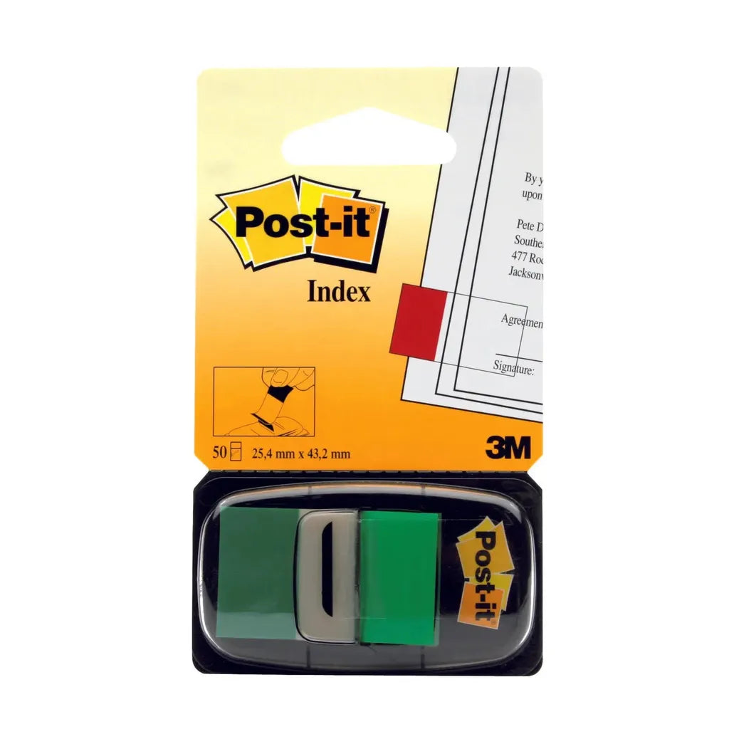 3M Post-it Flags Value Pack, Green, 1 in Wide, 50/Dispenser