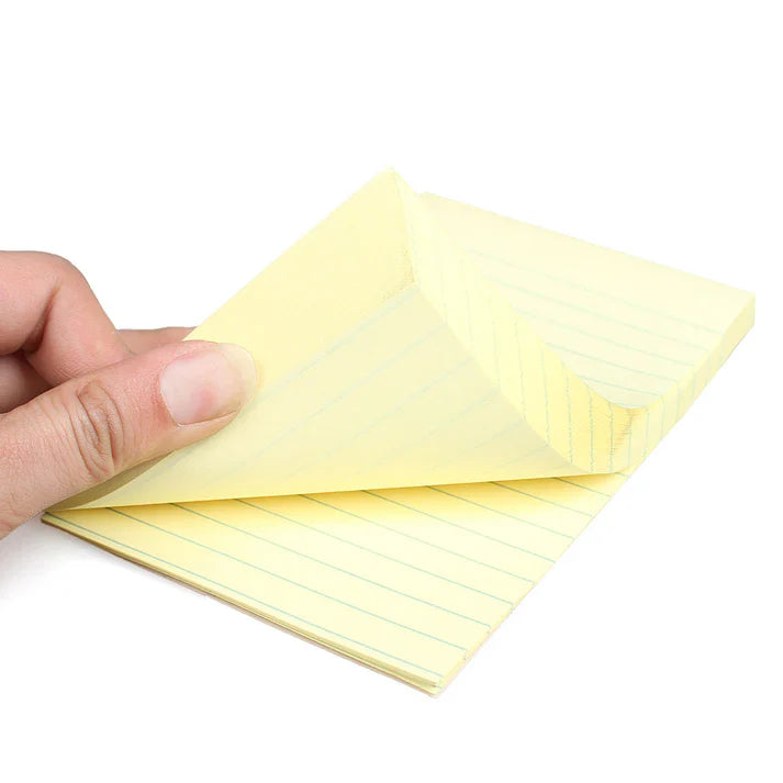3M Post-it® Notes Canary Yellow 660. 4 x 6 in (101 mm x 152 mm). 100 sheets/pad, 12 pads/Pack. Lined Dozen