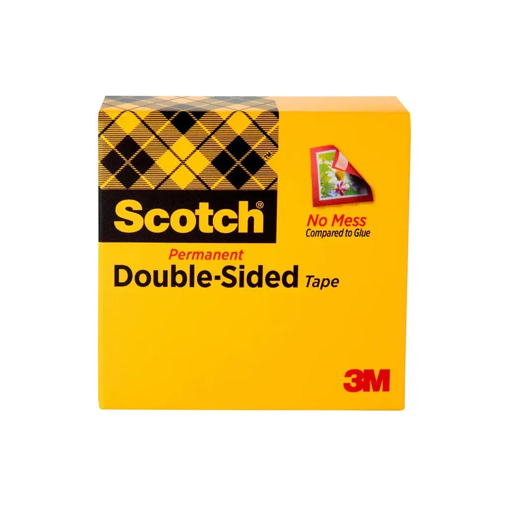 3M Scotch 665 Double Sided Tape, 1/2 in x 900 in, Permanent (25 YD)