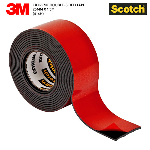 3M Scotch-Mount Extreme Black Double-Sided Mounting Tape 2.54CMx1.52M