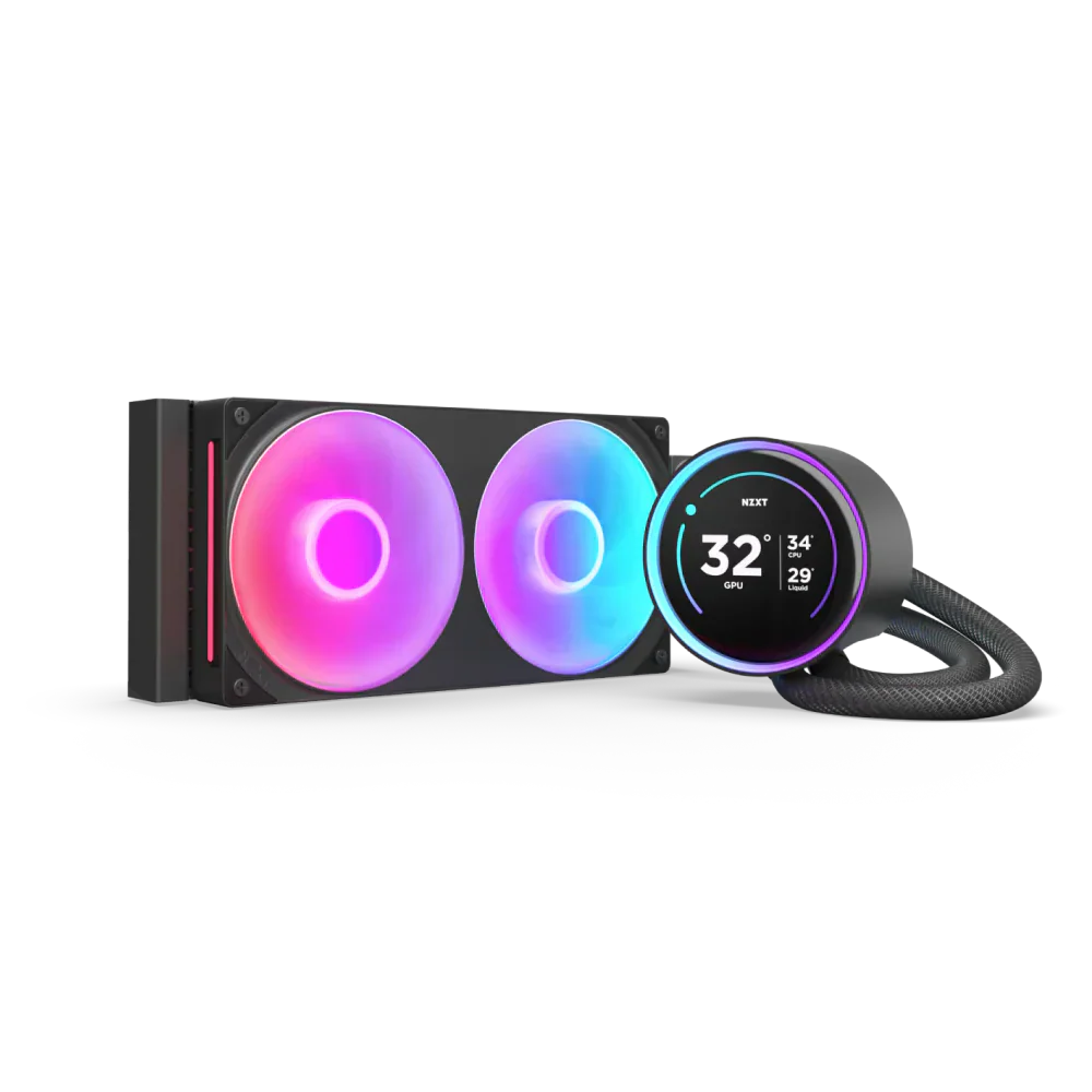 Nzxt Kraken Elite 240 Rgb 240Mm Aio Cpu Liquid Cooler With Lcd Display Black