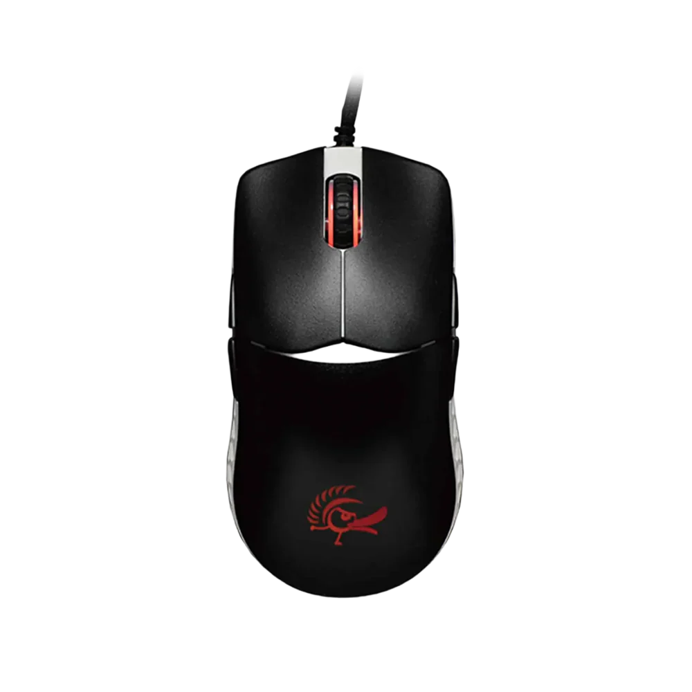 Ducky Feather Rgb Wired Omron Switch Gaming Mouse - Black/White