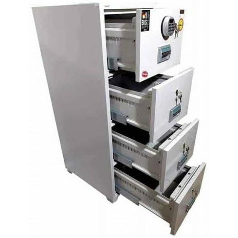 4 Drawers Fire Resistant Filing Cabinet 4 Key & Digital Number Lock