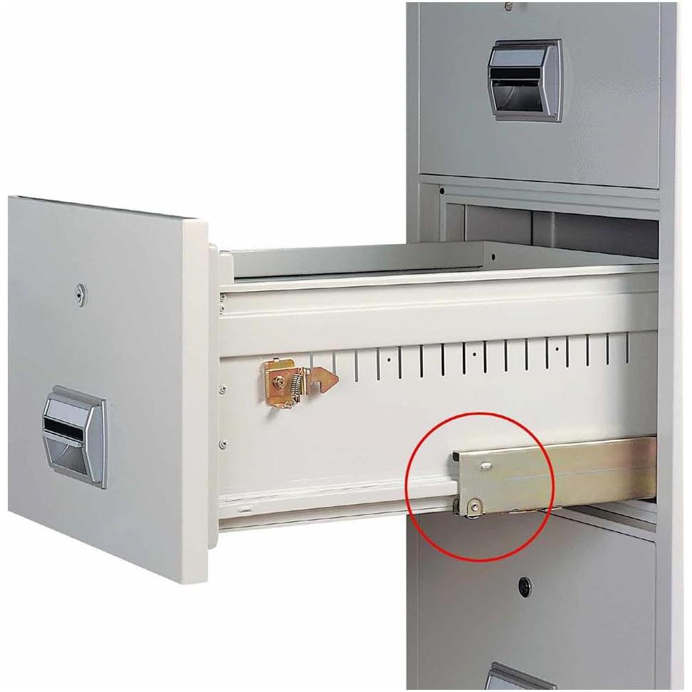 4 Drawers Fire Resistant Filing Cabinet 4 Key & Digital Number Lock