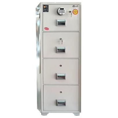 4 Drawers Fire Resistant Filing Cabinet 4 Key & Digital Number Lock