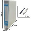 Alba Rado 40Mm Pvc 2D White A4 Ring File
