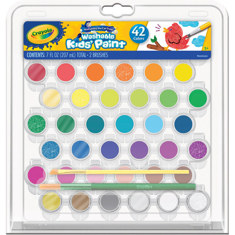 Crayola 42 CT WASHABLE PAINT POTS SET