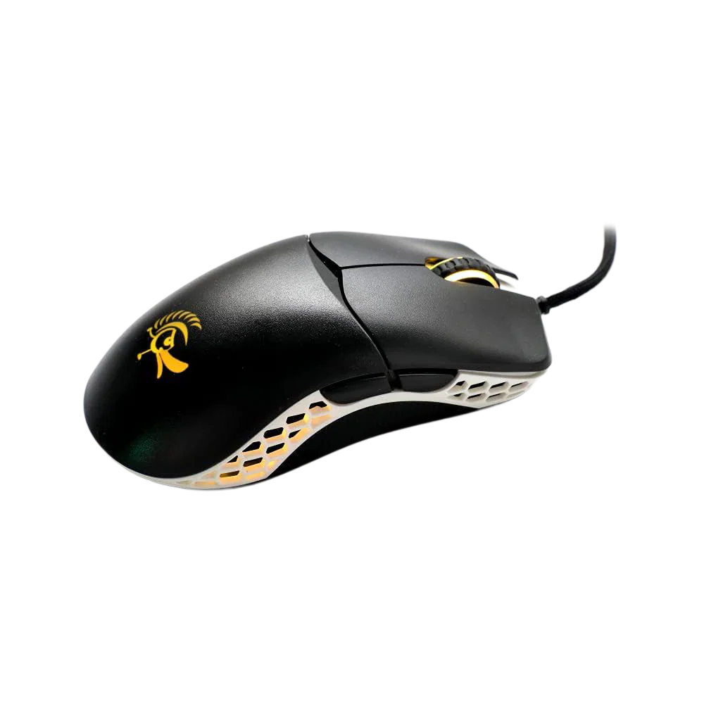 Ducky Feather Rgb Wired Huano Blue Switches Lightweight Gaming Mouse - Black/White