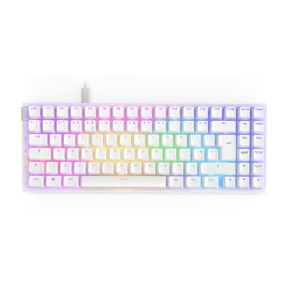 Nzxt Function 2 Mini Tkl Wired Optical Gaming Keyboard White