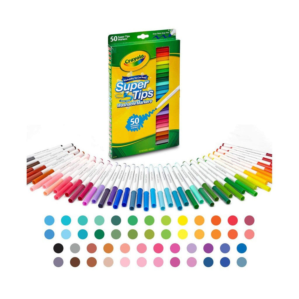Crayola 50 ct Washable Super Tips w/Si