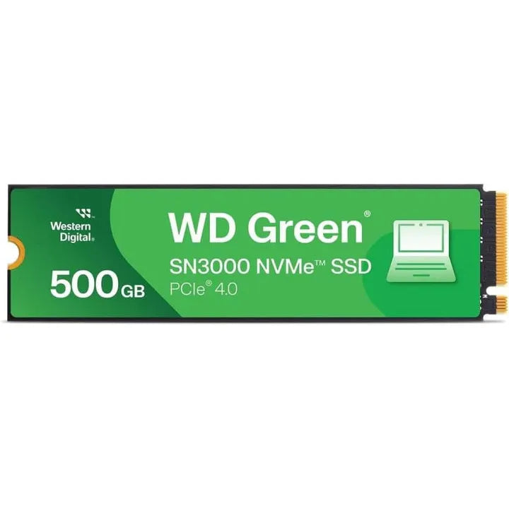500GB NVMe SSD WD Green SN3000 Gen4 Upto 5000Mb/s
