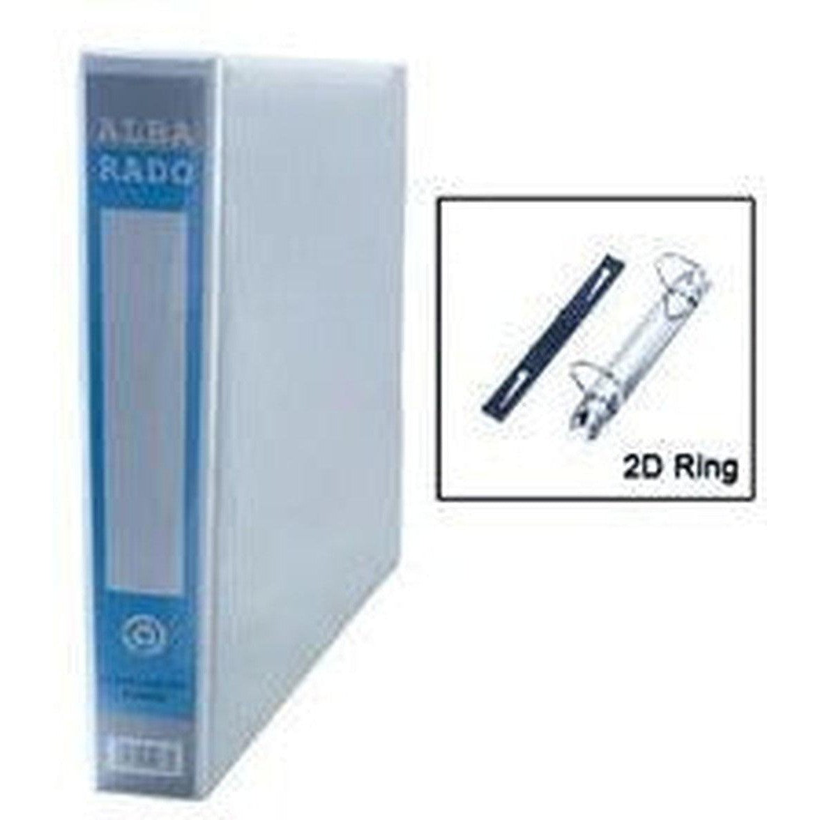 Alba Rado 50Mm Pvc 2D White Ring File A4 Insert Binder Box Of 12Pcs