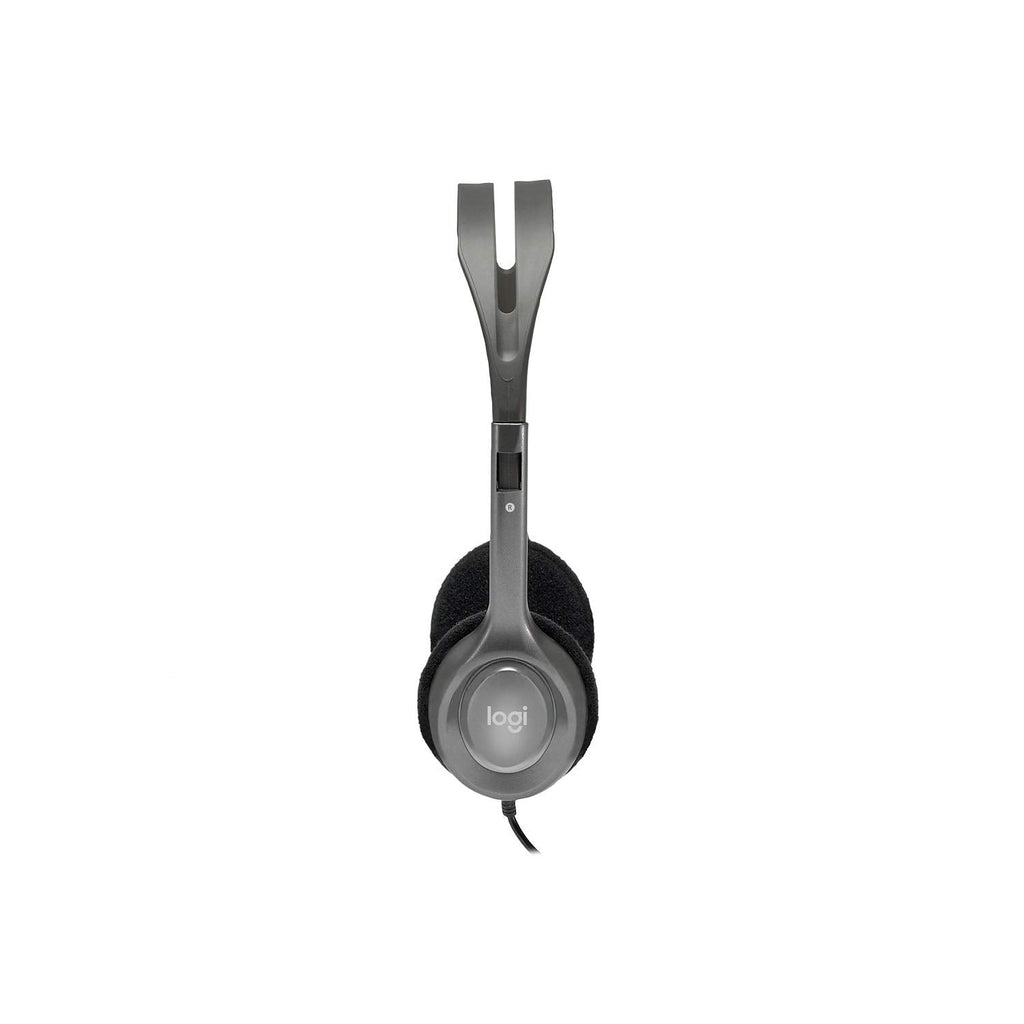 Logitech H110 Wired On Ear Headphones With Mic, Stereo With Noise-Cancelling,3.5-Mm Dual Audio Jack