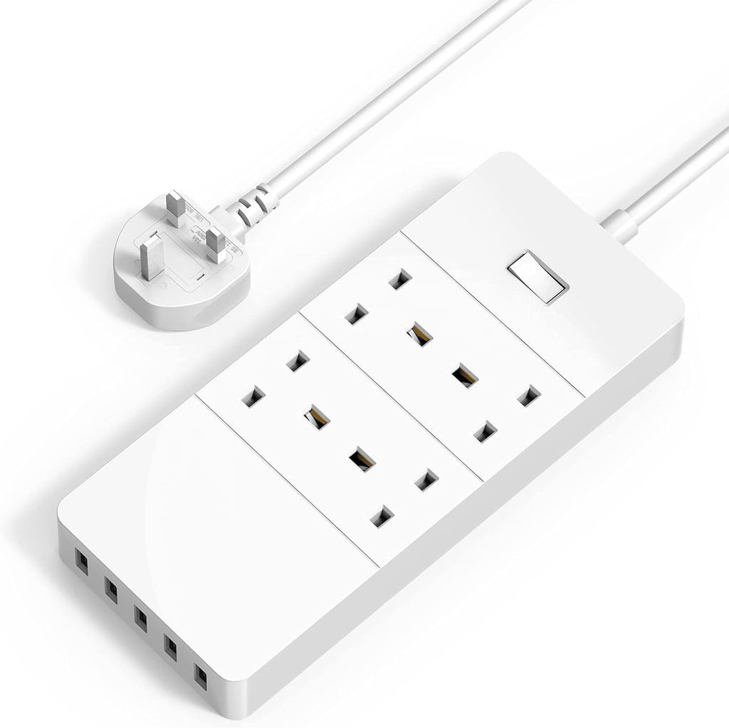 ORICO 4 AC Outlets and 5 USB Charger Surge Protector - White