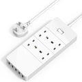 ORICO 4 AC Outlets and 5 USB Charger Surge Protector - White