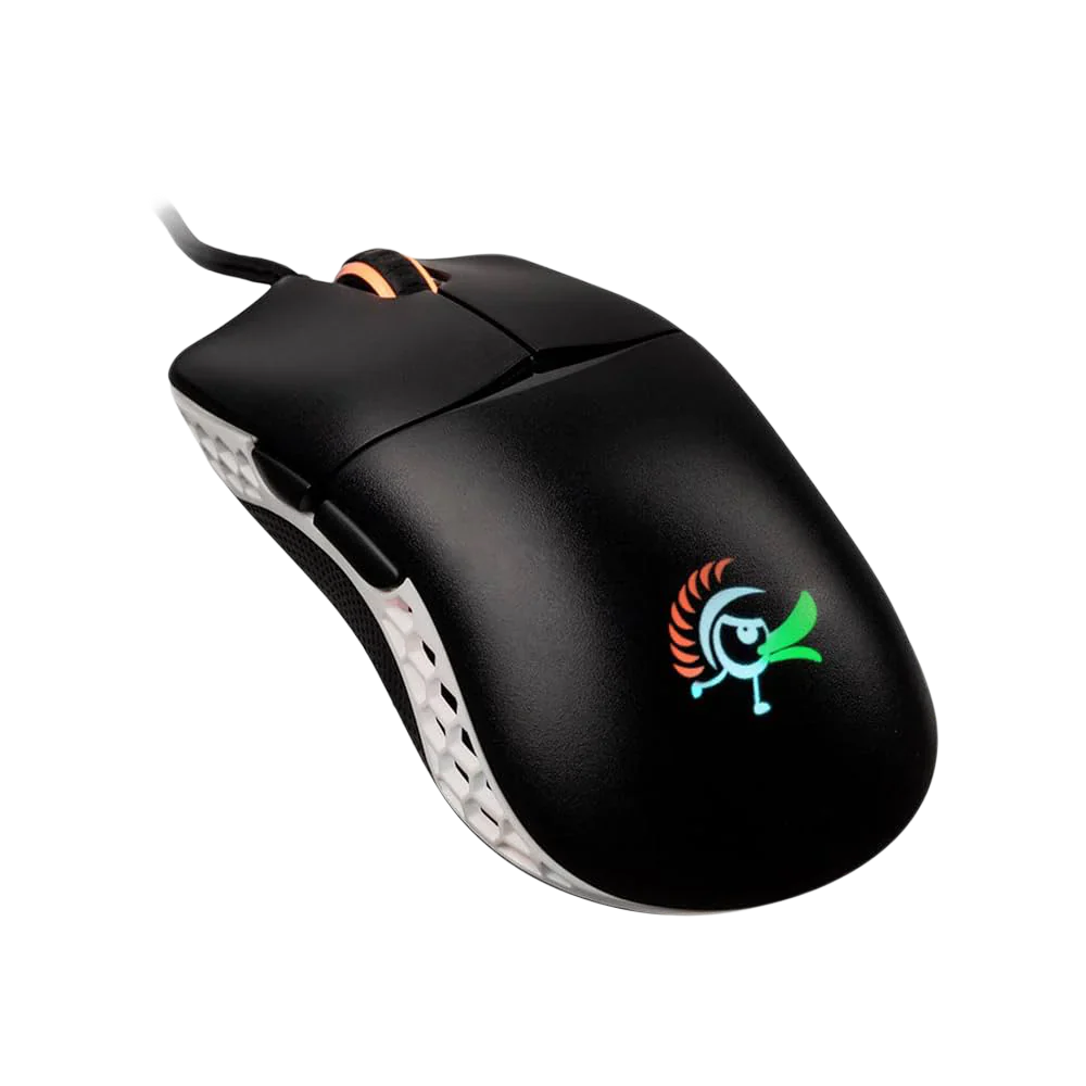 Ducky Feather Rgb Wired Huano Blue Switches Lightweight Gaming Mouse - Black/White
