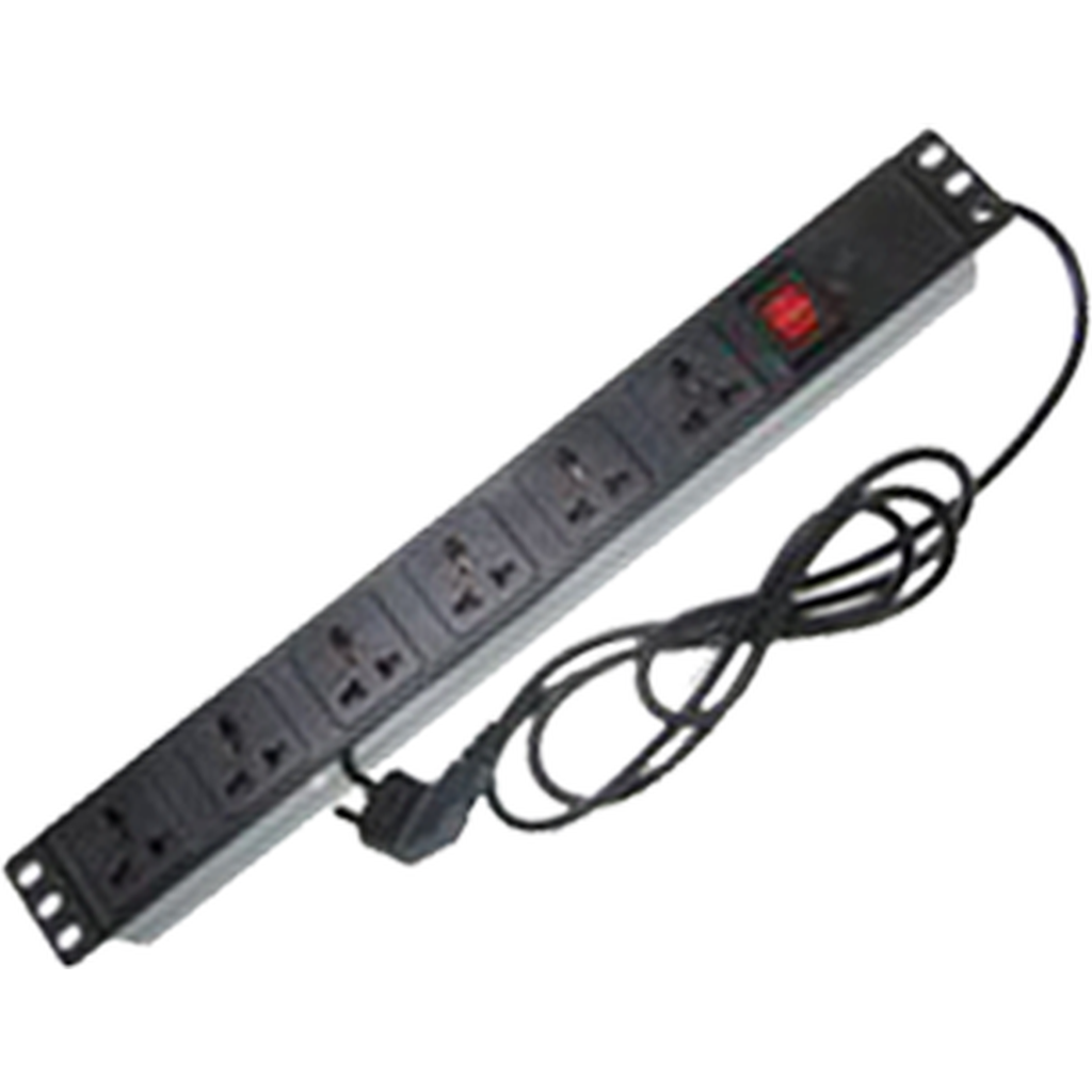 6 Way Pdu Universal Input Plug Rack Mount Type