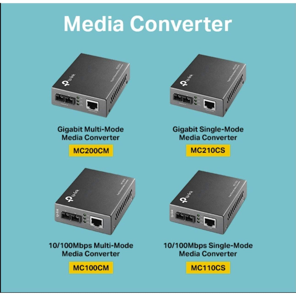 TP-Link (MC200CM) Gigabit Multi-Mode Media Converter - UPC / LAN