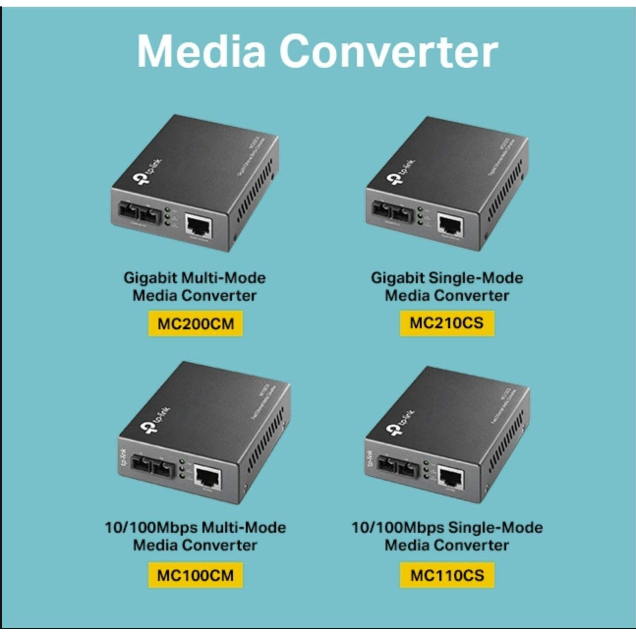 TP-Link (MC200CM) Gigabit Multi-Mode Media Converter - UPC / LAN