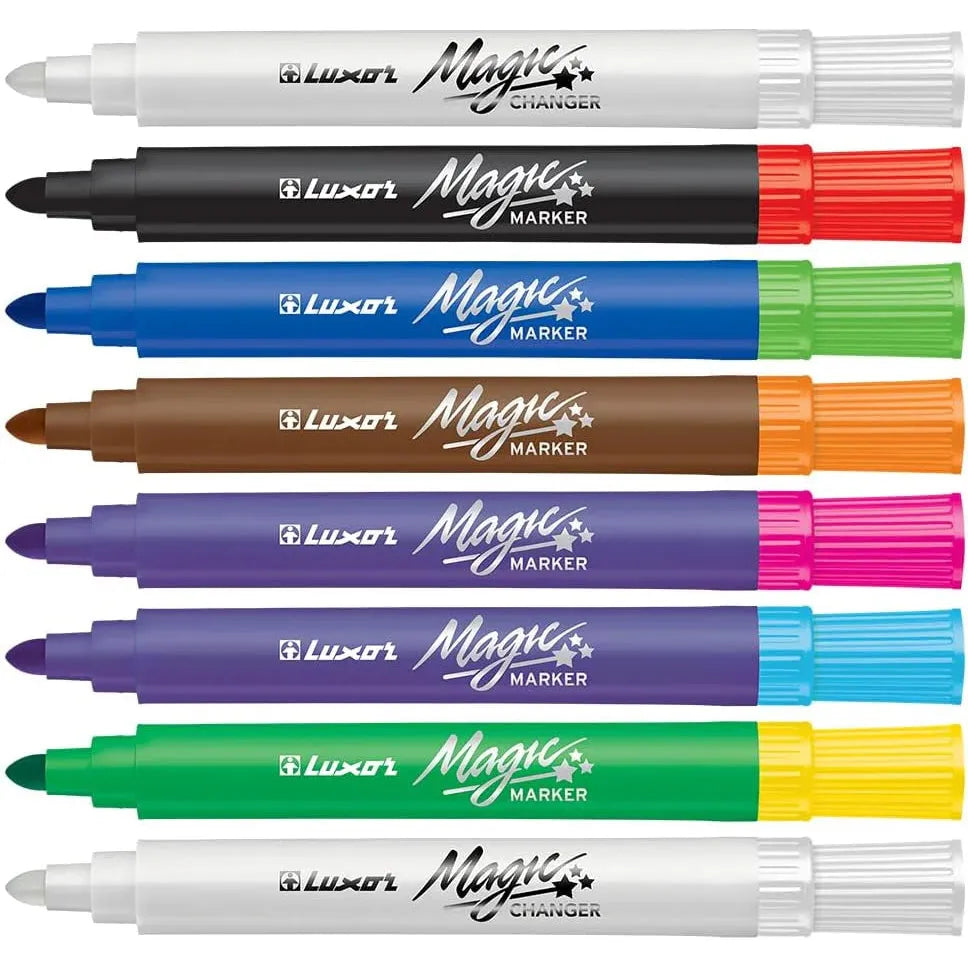 Luxor- Magic Pens Magic Marker Case Of 8 Assorted Colors Set Of 3