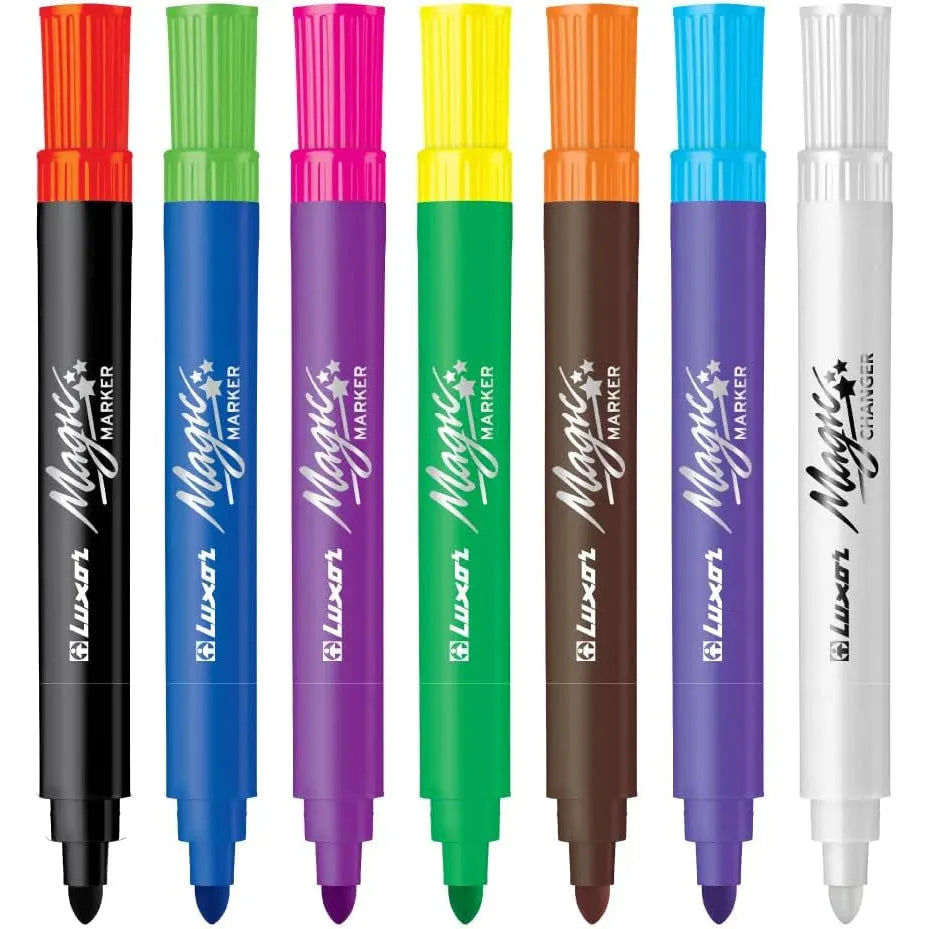 Luxor- Magic Pens Magic Marker Case Of 8 Assorted Colors Set Of 3