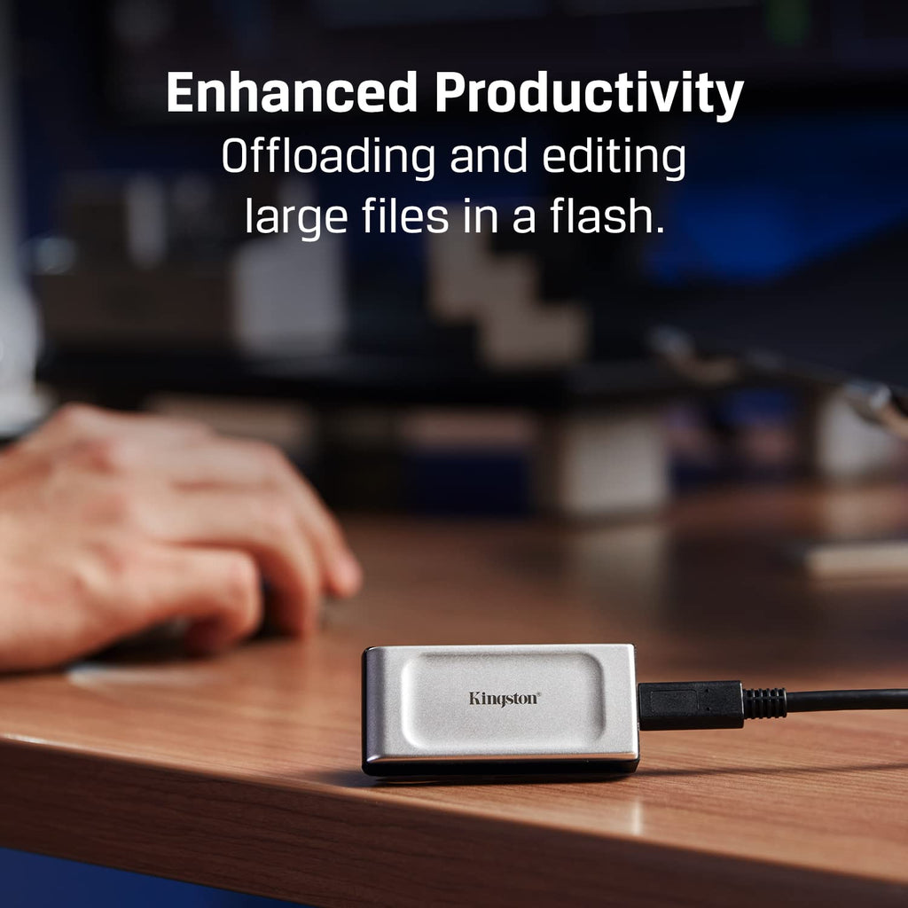 Kingston Xs2000 1Tb High Performance Portable Ssd With Usb-C ,Pocket-Sized Usb 3.2 Gen