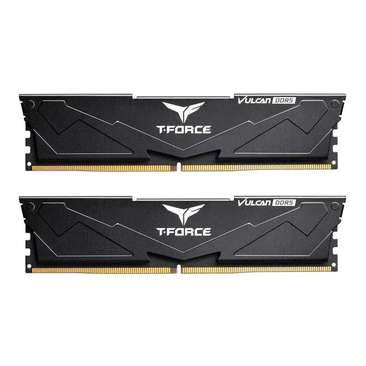 64GB DDR5 6000Mhz (32GB x 2) non-RGB TeamGroup T-Force Vulcan CL38 Aluminum Metal Heatsink Intel XMP 3.0 & AMD Expo Compatible Desktop Gaming Memory Ram